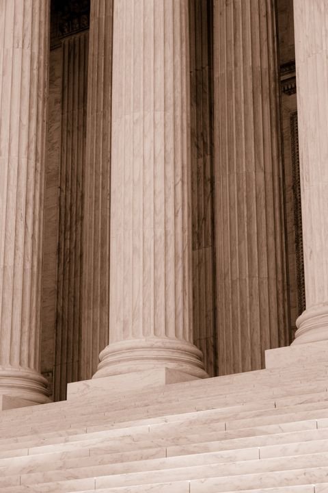Supreme Court column bases, steps running out of frame